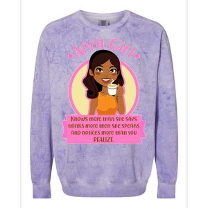 April Birthday Girl Knows More Than You Realize Colorblast Crewneck Sweatshirt