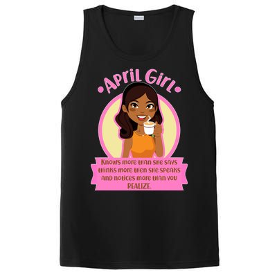 April Birthday Girl Knows More Than You Realize PosiCharge Competitor Tank