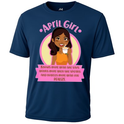 April Birthday Girl Knows More Than You Realize Performance Shirt
