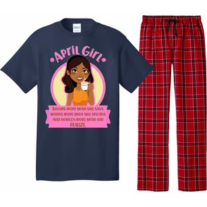 April Birthday Girl Knows More Than You Realize Pajama Set