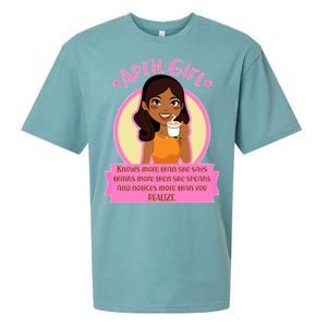 April Birthday Girl Knows More Than You Realize Sueded Cloud Jersey T-Shirt