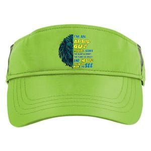 April Birthday Guy Has 3 Sides Sweet Funny Crazy  Adult Drive Performance Visor