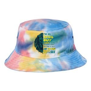 April Birthday Guy Has 3 Sides Sweet Funny Crazy  Tie Dye Newport Bucket Hat