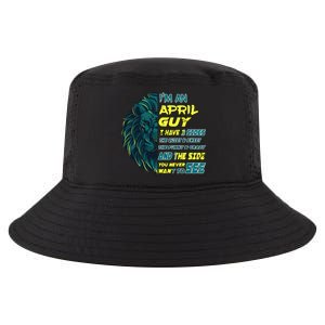 April Birthday Guy Has 3 Sides Sweet Funny Crazy  Cool Comfort Performance Bucket Hat