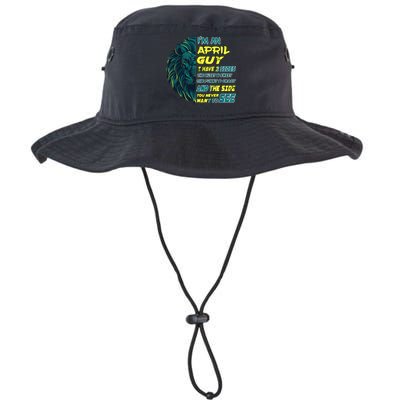 April Birthday Guy Has 3 Sides Sweet Funny Crazy  Legacy Cool Fit Booney Bucket Hat