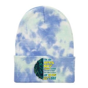 April Birthday Guy Has 3 Sides Sweet Funny Crazy  Tie Dye 12in Knit Beanie