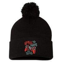 April Fools And Yes It's My Birthday Pom Pom 12in Knit Beanie