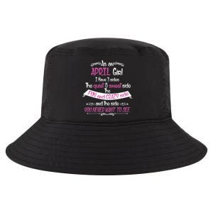 April Girl Sweet But Crazy Funny Birthday Cool Comfort Performance Bucket Hat