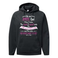 April Girl Sweet But Crazy Funny Birthday Performance Fleece Hoodie