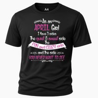 April Girl Sweet But Crazy Funny Birthday Cooling Performance Crew T-Shirt