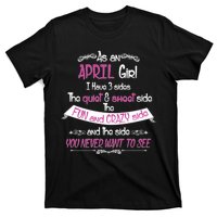 April Girl Sweet But Crazy Funny Birthday T-Shirt