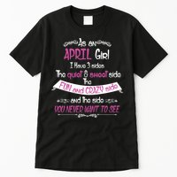 April Girl Sweet But Crazy Funny Birthday Tall T-Shirt