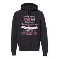 April Girl Sweet But Crazy Funny Birthday Premium Hoodie