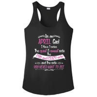 April Girl Sweet But Crazy Funny Birthday Ladies PosiCharge Competitor Racerback Tank