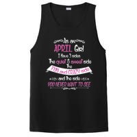 April Girl Sweet But Crazy Funny Birthday PosiCharge Competitor Tank