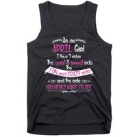 April Girl Sweet But Crazy Funny Birthday Tank Top