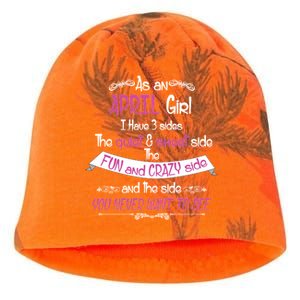 April Girl Sweet But Crazy Funny Birthday Kati - Camo Knit Beanie