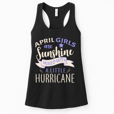 April Girls Are Sunshine Mixed With Hurricane Womens Tank Top