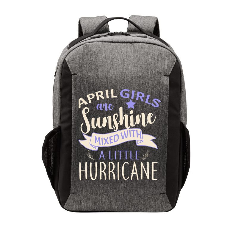 April Girls Are Sunshine Mixed With Hurricane Vector Backpack