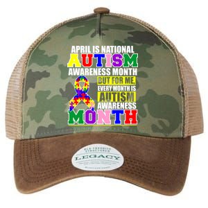 April is Autism Awareness Month For Me Every Month is AUTISM Awareness Legacy Tie Dye Trucker Hat