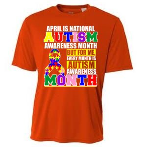 April is Autism Awareness Month For Me Every Month is AUTISM Awareness Cooling Performance Crew T-Shirt