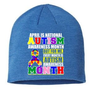 April is Autism Awareness Month For Me Every Month is AUTISM Awareness Sustainable Beanie