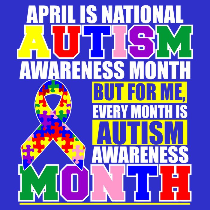 April is Autism Awareness Month For Me Every Month is AUTISM Awareness Women's V-Neck T-Shirt