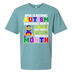 April is Autism Awareness Month For Me Every Month is AUTISM Awareness Sueded Cloud Jersey T-Shirt