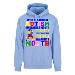 April is Autism Awareness Month For Me Every Month is AUTISM Awareness Unisex Surf Hoodie