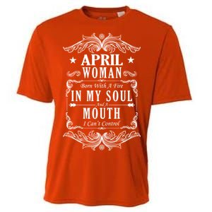 April Woman Funny Birthday Cooling Performance Crew T-Shirt