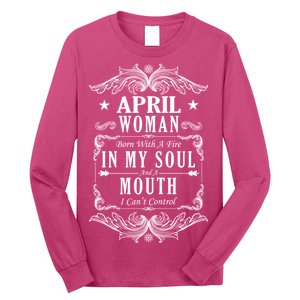 April Woman Funny Birthday Long Sleeve Shirt