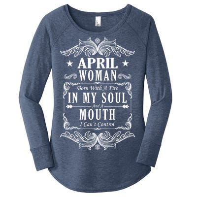 April Woman Funny Birthday Women's Perfect Tri Tunic Long Sleeve Shirt