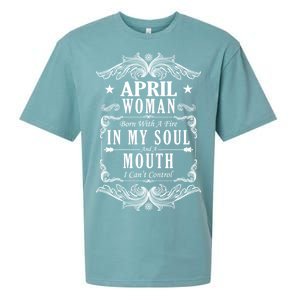 April Woman Funny Birthday Sueded Cloud Jersey T-Shirt