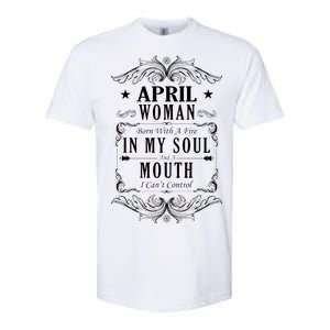 April Woman Funny Birthday Softstyle CVC T-Shirt