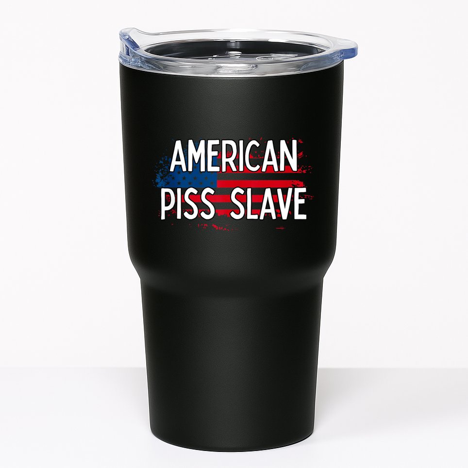 American Piss Slave Sexy Usa Flag Tumbler