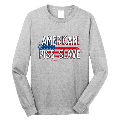 American Piss Slave Sexy Usa Flag Long Sleeve Shirt
