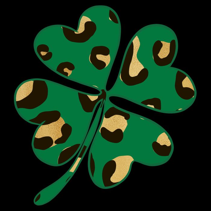 Animal Print St Patricks Day Clover Apron