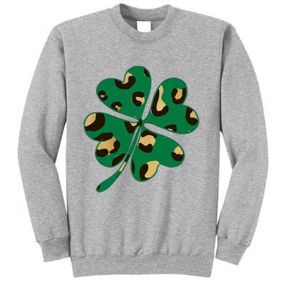 Animal Print St Patricks Day Clover Sweatshirt