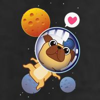 Astronaut Pug Space Galaxy Kawaii Dog 7 Panel Mesh Trucker Snapback Hat