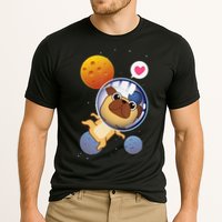 Astronaut Pug Space Galaxy Kawaii Dog Cooling Performance Crew T-Shirt