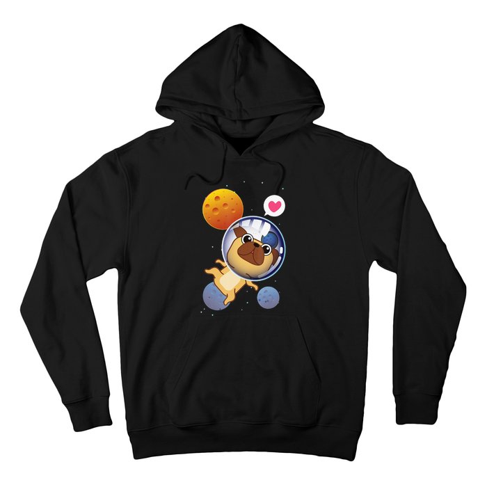 Astronaut Pug Space Galaxy Kawaii Dog Hoodie