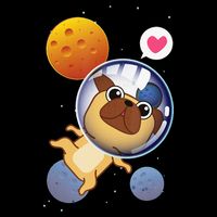 Astronaut Pug Space Galaxy Kawaii Dog 7-Panel Snapback Hat