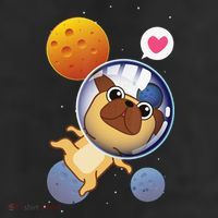 Astronaut Pug Space Galaxy Kawaii Dog 11oz C Handle Ceramic Mug
