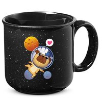 Astronaut Pug Space Galaxy Kawaii Dog 15oz Campfire Ceramic Mug
