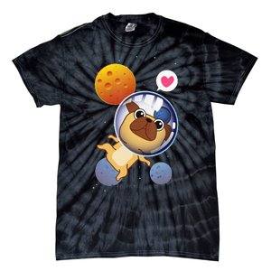 Astronaut Pug Space Galaxy Kawaii Dog Tie-Dye T-Shirt