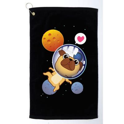 Astronaut Pug Space Galaxy Kawaii Dog Golf Towel