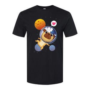 Astronaut Pug Space Galaxy Kawaii Dog Softstyle CVC T-Shirt