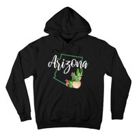 Arizona Pride State Map Cactus Vintage Arizona Hoodie