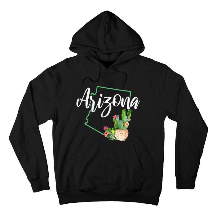 Arizona Pride State Map Cactus Vintage Arizona Hoodie