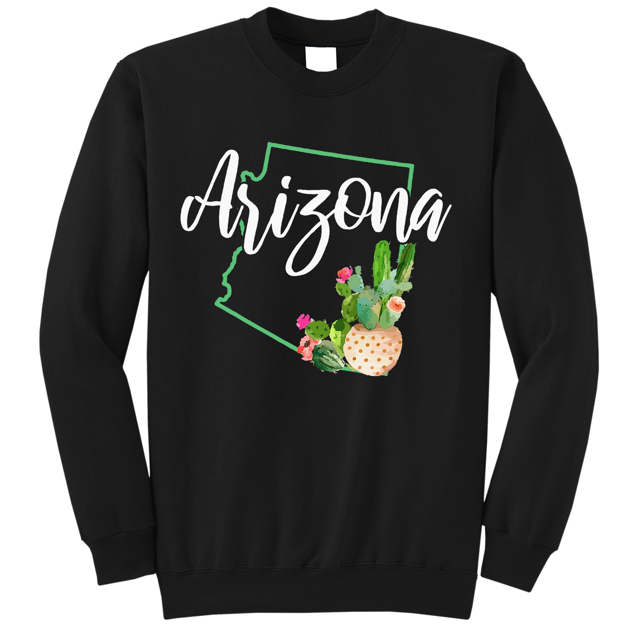 Arizona Pride State Map Cactus Vintage Arizona Sweatshirt